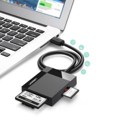 Ugreen czytnik kart pamięci USB 3.0 SD / micro SD / CF / MS czarny (30231)