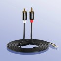 Kabel Ugreen AV116 10590 audio mini jack 3,5 mm (męski) / 2RCA (męski) 3m - czarny