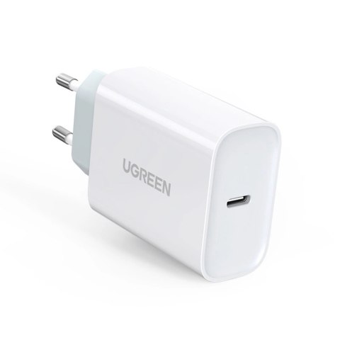 Ugreen szybka ładowarka sieciowa USB Typ C Power Delivery 30 W Quick Charge 4.0 biały (70161)