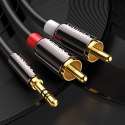 Kabel Ugreen AV116 10584 audio mini jack 3,5 mm (męski) / 2RCA (męski) 2m - czarny