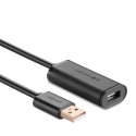 Ugreen kabel aktywny przedłużacz USB 2.0 480 Mbps 10 m czarny (US121 10321)