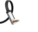 Ugreen płaski kątowy kabel przewód audio AUX 3,5 mm mini jack 0,5 m czarny (AV119 10596)