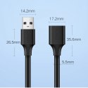 Ugreen kabel przewód przedłużacz przejściówka USB 3.0 (żeński) - USB 3.0 (męski) 1,5 m czarny (US129 30126)