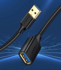 Ugreen kabel przewód przedłużacz przejściówka USB 3.0 (żeński) - USB 3.0 (męski) 3 m czarny (US129 30127)