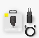 Baseus Super Si 1C szybka ładowarka USB Typ C 20W Power Delivery + kabel USB Typ C - Lightning 1m czarny (TZCCSUP-B01)