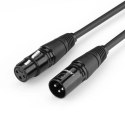 Ugreen przedłużacz kabel audio przewód mikrofonowy do mikrofonu XLR (żeński) - XLR (męski) 1 m (AV130)