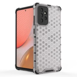 Honeycomb etui pancerny pokrowiec z żelową ramką Samsung Galaxy A72 4G przezroczysty