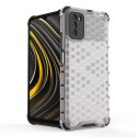 Honeycomb etui pancerny pokrowiec z żelową ramką Xiaomi Poco M3 przezroczysty