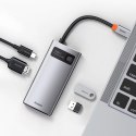 Baseus Metal Gleam 4w1 wielofunkcyjny HUB USB Typ C - USB Typ C Power Delivery 100 W / HDMI 4K 30 Hz / USB 3.2 Gen 1 / USB 2.0 (