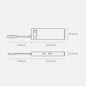 HUB Baseus Metal Gleam 6w1 USB-C - USB-C PD 100W 1x HDMI 4K 30Hz 3x USB-A 3.2 1x RJ45 - szary