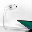 Baseus GaN2 Lite szybka ładowarka sieciowa 65W USB / USB Typ C Quick Charge 3.0 Power Delivery (azotek galu) biały (CCGAN2L-B02)