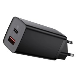 Baseus GaN2 Lite szybka ładowarka sieciowa 65W USB / USB Typ C Quick Charge 3.0 Power Delivery (azotek galu) czarny (CCGAN2L-B01