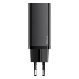 Baseus GaN2 Lite szybka ładowarka sieciowa 65W USB / USB Typ C Quick Charge 3.0 Power Delivery (azotek galu) czarny (CCGAN2L-B01