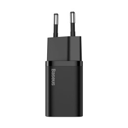 Baseus Super Si szybka ładowarka sieciowa Quick Charge 3.0 Power Delivery 25W 3A + Kabel USB Typ C - USB Typ C 3A 1m czarny (TZC