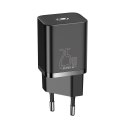 Baseus Super Si szybka ładowarka sieciowa Quick Charge 3.0 Power Delivery 25W 3A + Kabel USB Typ C - USB Typ C 3A 1m czarny (TZC