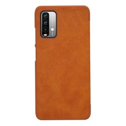 Etui skórzane Nillkin Qin do Xiaomi Redmi 9T 4G - brązowe