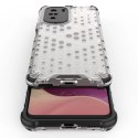 Honeycomb etui pancerny pokrowiec z żelową ramką Xiaomi Redmi K40 Pro+ / K40 Pro / K40 / Poco F3 przezroczysty