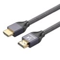 Wozinsky kabel HDMI 2.1 8K 60 Hz 48 Gbps / 4K 120 Hz / 2K 144 Hz 1 m srebrny (WHDMI-10)