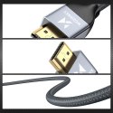 Wozinsky kabel HDMI 2.1 8K 60 Hz 48 Gbps / 4K 120 Hz / 2K 144 Hz 2 m srebrny (WHDMI-20)