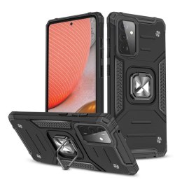 Wozinsky Ring Armor pancerne hybrydowe etui pokrowiec + magnetyczny uchwyt Samsung Galaxy A72 4G czarny