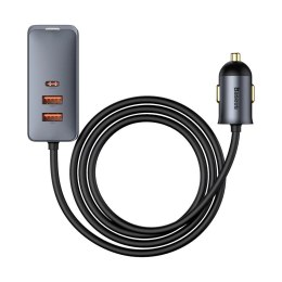 Baseus Share Together ładowarka samochodowa 3x USB / USB Typ C 120W PPS Quick Charge Power Delivery szary (CCBT-B0G)