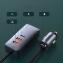 Baseus Share Together ładowarka samochodowa 3x USB / USB Typ C 120W PPS Quick Charge Power Delivery szary (CCBT-B0G)