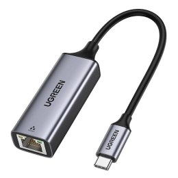 Ugreen zewnętrzna karta sieciowa RJ45 - USB Typ C (1000 Mbps/ 1 Gbps )Gigabit Ethernet szary (CM199)