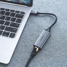 Ugreen zewnętrzna karta sieciowa RJ45 - USB Typ C (1000 Mbps/ 1 Gbps )Gigabit Ethernet szary (CM199)