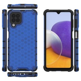 Honeycomb etui pancerny pokrowiec z żelową ramką Samsung Galaxy A22 4G niebieski