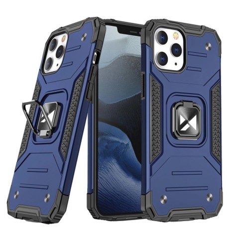 Wozinsky Ring Armor pancerne hybrydowe etui pokrowiec + magnetyczny uchwyt do iPhone 13 niebieski