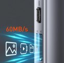 Baseus Metal Gleam 11w1 wielofunkcyjny HUB USB Typ C - 3x USB 3.2 Gen 1 5Gbps / USB Typ C PD 100W / 3,5 mm mini jack AUX / VGA F