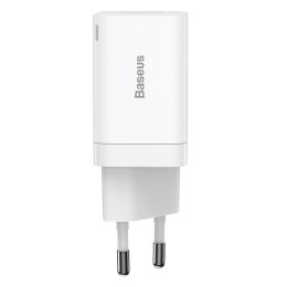 Baseus Super Si Pro szybka ładowarka USB / USB Typ C 30W Power Delivery Quick Charge biały (CCSUPP-E02)