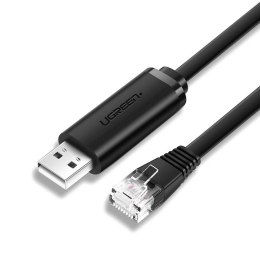 Ugreen kabel konsolowy przejściówka USB - Ethernet RJ45 1,5m czarny (CM204)