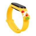 Strap Xmas opaska do Xiaomi Mi Band 6 / Mi Band 5 świąteczny silikonowy pasek bransoletka żółty (domek)