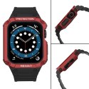 Protect Strap Band opaska z etui do Apple Watch 7 / 6 / 5 / 4 / 3 / 2 / SE (41 / 40 / 38mm) obudowa pancerny pokrowiec na zegare