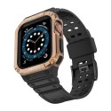 Protect Strap Band opaska z etui do Apple Watch 7 / 6 / 5 / 4 / 3 / 2 / SE (41 / 40 / 38mm) obudowa pancerny pokrowiec na zegare