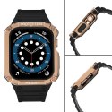 Protect Strap Band opaska z etui do Apple Watch 7 / 6 / 5 / 4 / 3 / 2 / SE (41 / 40 / 38mm) obudowa pancerny pokrowiec na zegare