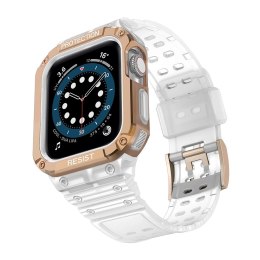 Protect Strap Band opaska z etui do Apple Watch 7 / 6 / 5 / 4 / 3 / 2 / SE (41 / 40 / 38mm) obudowa pancerny pokrowiec na zegare