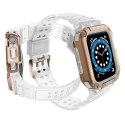 Protect Strap Band opaska z etui do Apple Watch 7 / 6 / 5 / 4 / 3 / 2 / SE (41 / 40 / 38mm) obudowa pancerny pokrowiec na zegare