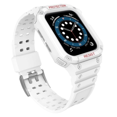 Protect Strap Band opaska z etui do Apple Watch 7 / 6 / 5 / 4 / 3 / 2 / SE (41 / 40 / 38mm) obudowa pancerny pokrowiec na zegare