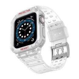 Protect Strap Band opaska z etui do Apple Watch 7 / 6 / 5 / 4 / 3 / 2 / SE (41 / 40 / 38mm) obudowa pancerny pokrowiec na zegare