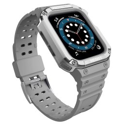 Protect Strap Band opaska z etui do Apple Watch 7 / 6 / 5 / 4 / 3 / 2 / SE (41 / 40 / 38mm) obudowa pancerny pokrowiec na zegare