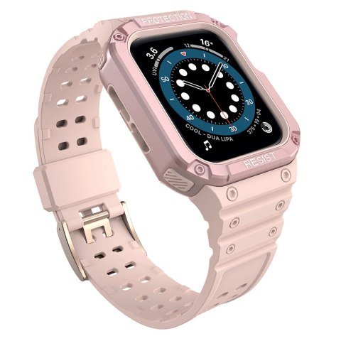 Protect Strap Band opaska z etui do Apple Watch 7 / 6 / 5 / 4 / 3 / 2 / SE (41 / 40 / 38mm) obudowa pancerny pokrowiec na zegare