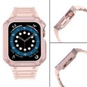 Protect Strap Band opaska z etui do Apple Watch 7 / 6 / 5 / 4 / 3 / 2 / SE (41 / 40 / 38mm) obudowa pancerny pokrowiec na zegare