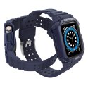 Protect Strap Band opaska z etui do Apple Watch 7 / 6 / 5 / 4 / 3 / 2 / SE (41 / 40 / 38mm) obudowa pancerny pokrowiec na zegare