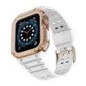 Protect Strap Band opaska z etui do Apple Watch 7 / 6 / 5 / 4 / 3 / 2 / SE (41 / 40 / 38mm) obudowa pancerny pokrowiec na zegare