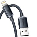 Baseus Crystal Shine Series kabel przewód USB do szybkiego ładowania i transferu danych USB Typ A - Lightning 2,4A 1,2m czarny (