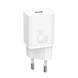 Baseus Super Si 1C szybka ładowarka USB Typ C 25W Power Delivery Quick Charge biały (CCSP020102)