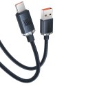 Baseus Crystal Shine Series kabel przewód USB do szybkiego ładowania i transferu danych USB Typ A - USB Typ C 100W 1,2m fioletow