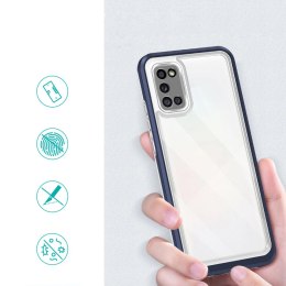 Clear 3in1 etui do Samsung Galaxy A03s (166) żelowy pokrowiec z ramką niebieski